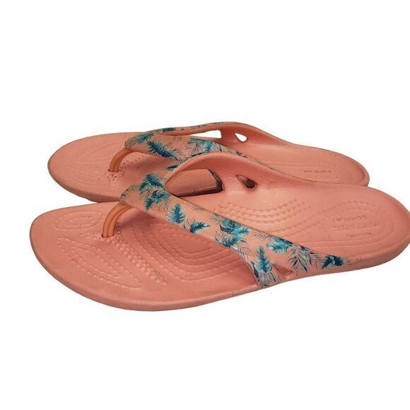 Crocs Iconic Comfort Womens Sandals Size 4 Blush TealPre-Owned - Picture 6 of 13